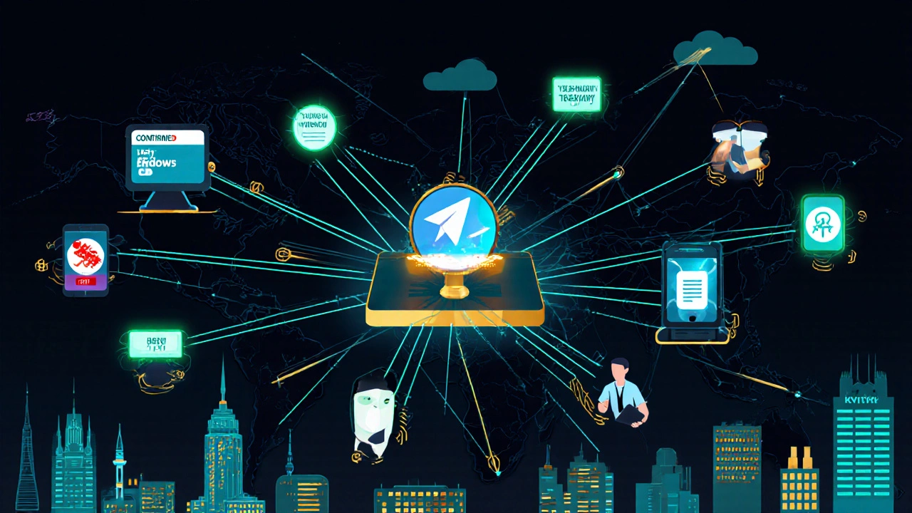 A global network of Telegram news channels connecting reporters and subscribers across cities with verified information flows.