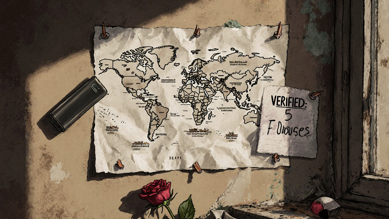 A hand-drawn map with protest locations, USB drive, and handwritten verification notes on a wall.