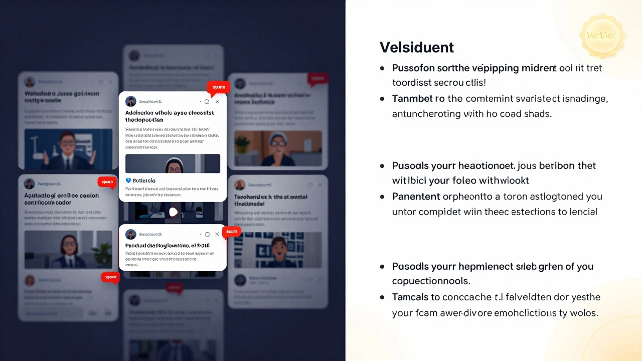 A split-screen showing spammy news posts vs. a clean, verified Telegram channel with clear, valuable content.