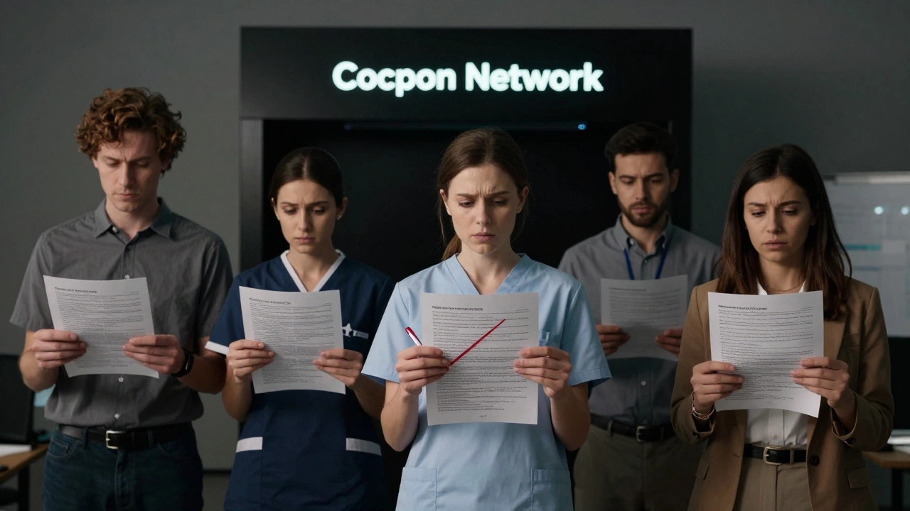 Diverse users examining misleading Telegram AI summaries while a dark AI black box looms behind them.