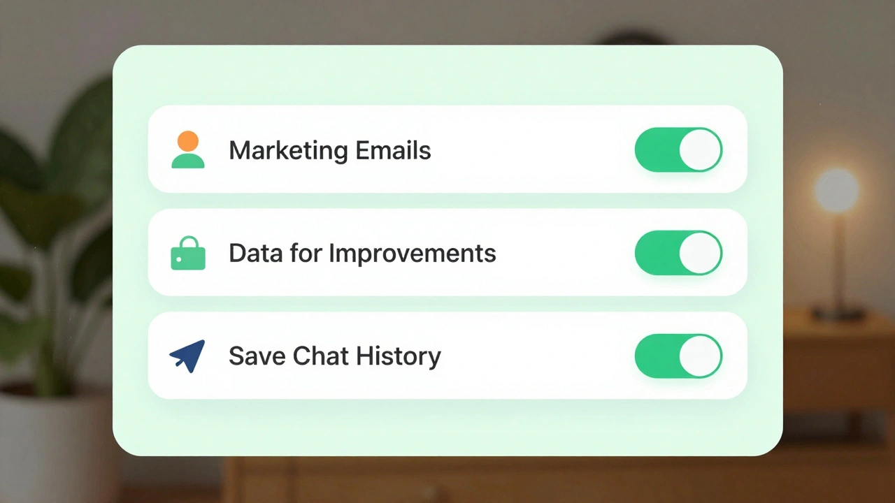 Telegram consent flow with toggle options for data usage, displayed in a clean chat interface.