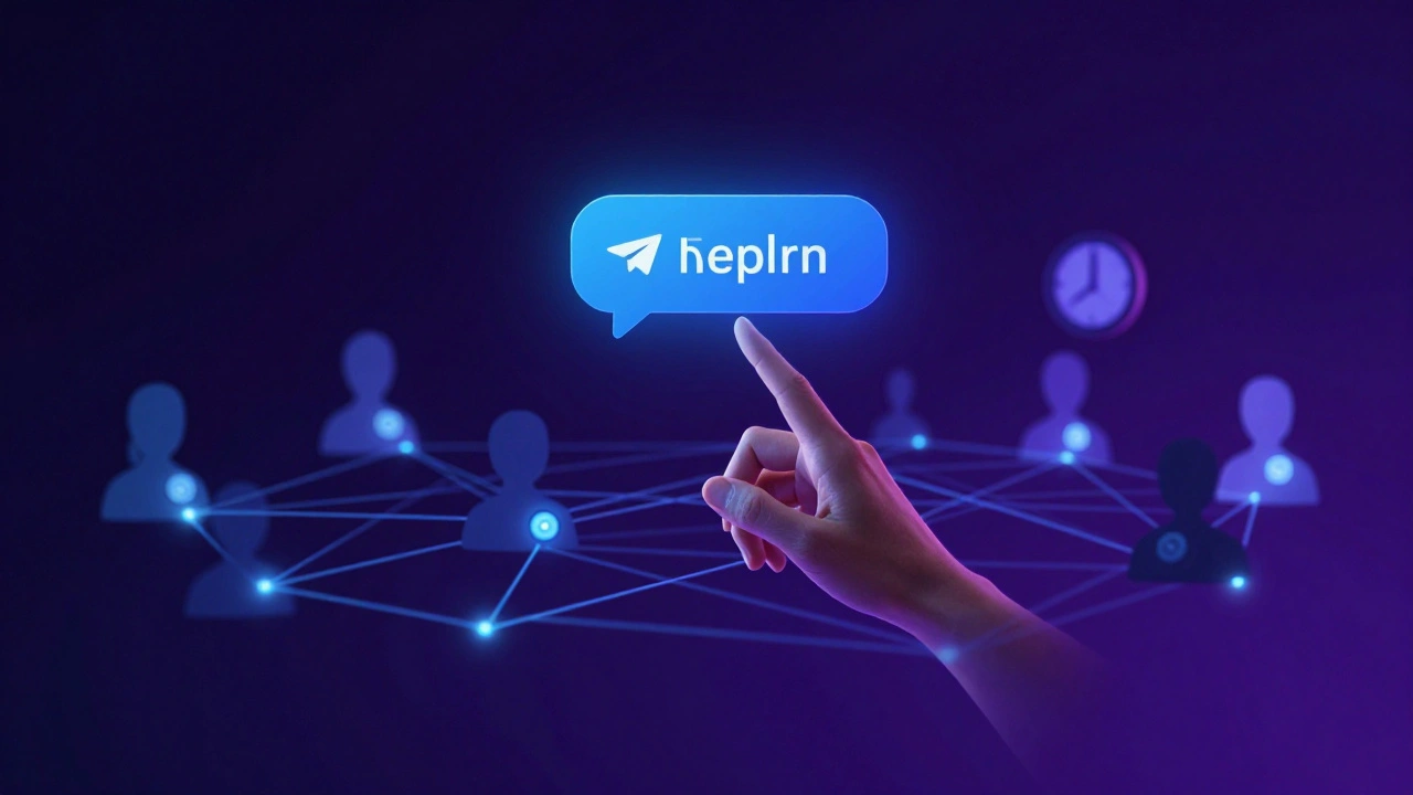 A forwarded message spreading across a network of connected users, symbolizing trust and loyalty.