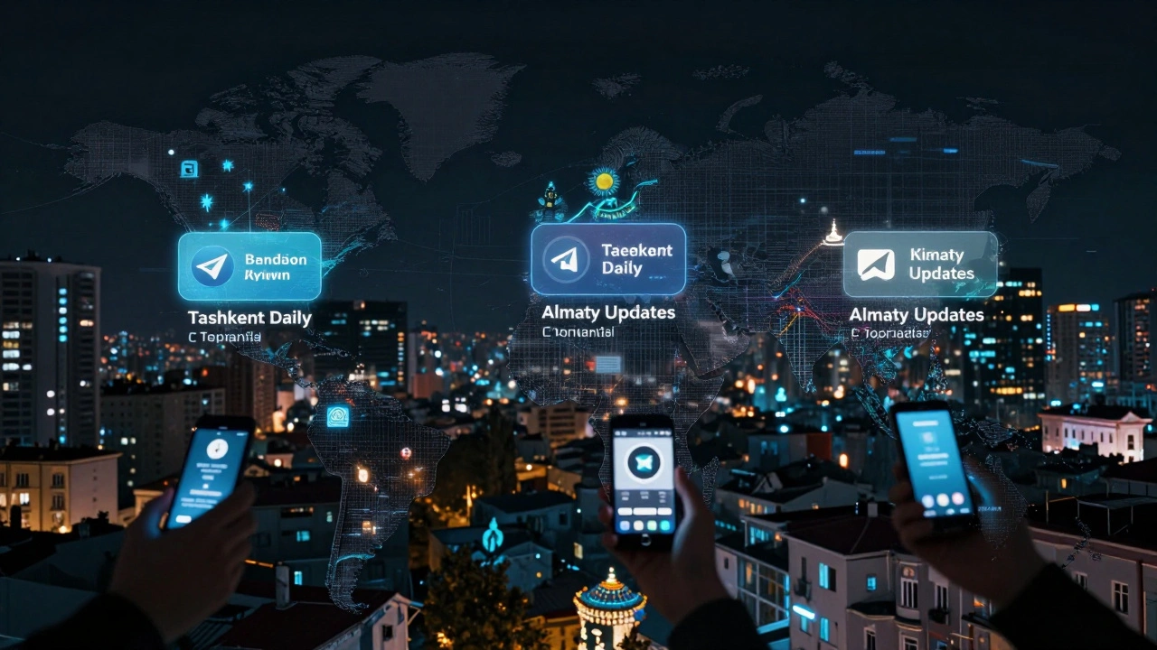 A network of localized Telegram news channels across Central Asia, transforming Russian content into regional languages with new identities.