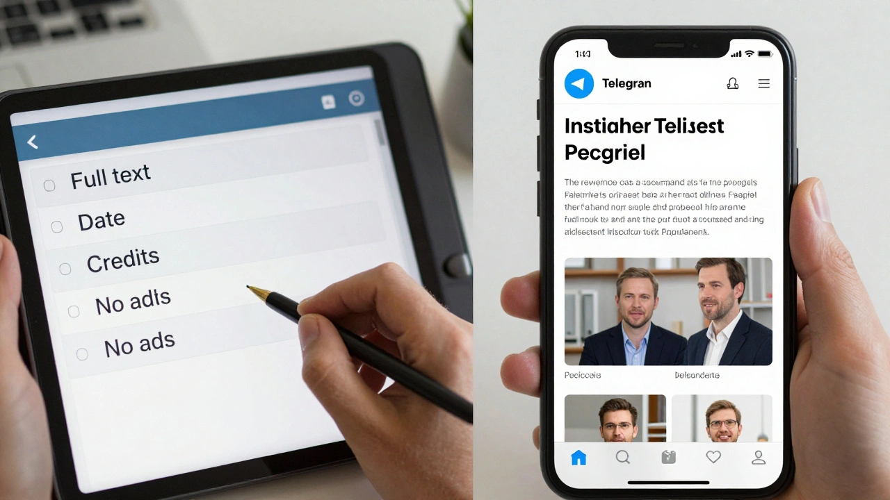 A split-screen showing a news checklist on one side and a perfectly formatted Telegram post on the other.