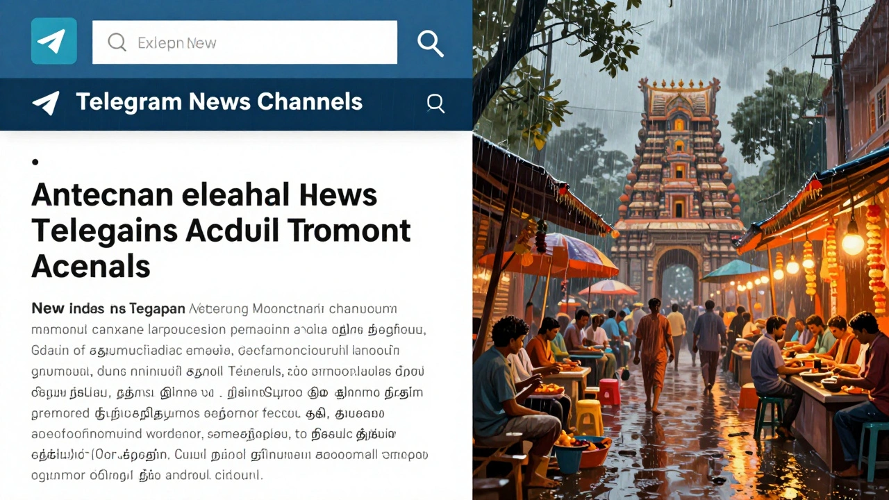 Side-by-side comparison of English and Tamil news posts on Telegram, showing how localization increases cultural connection.