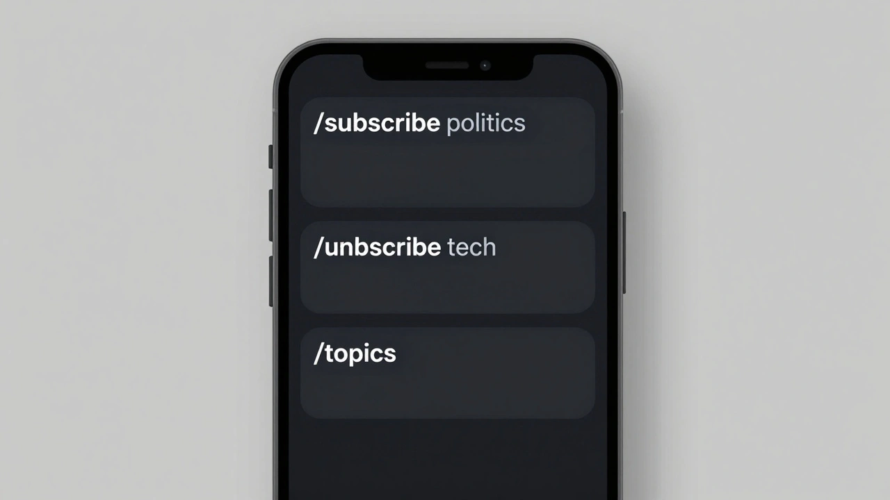 Custom Commands for Telegram News Users: Subscribe, Unsubscribe, Topics