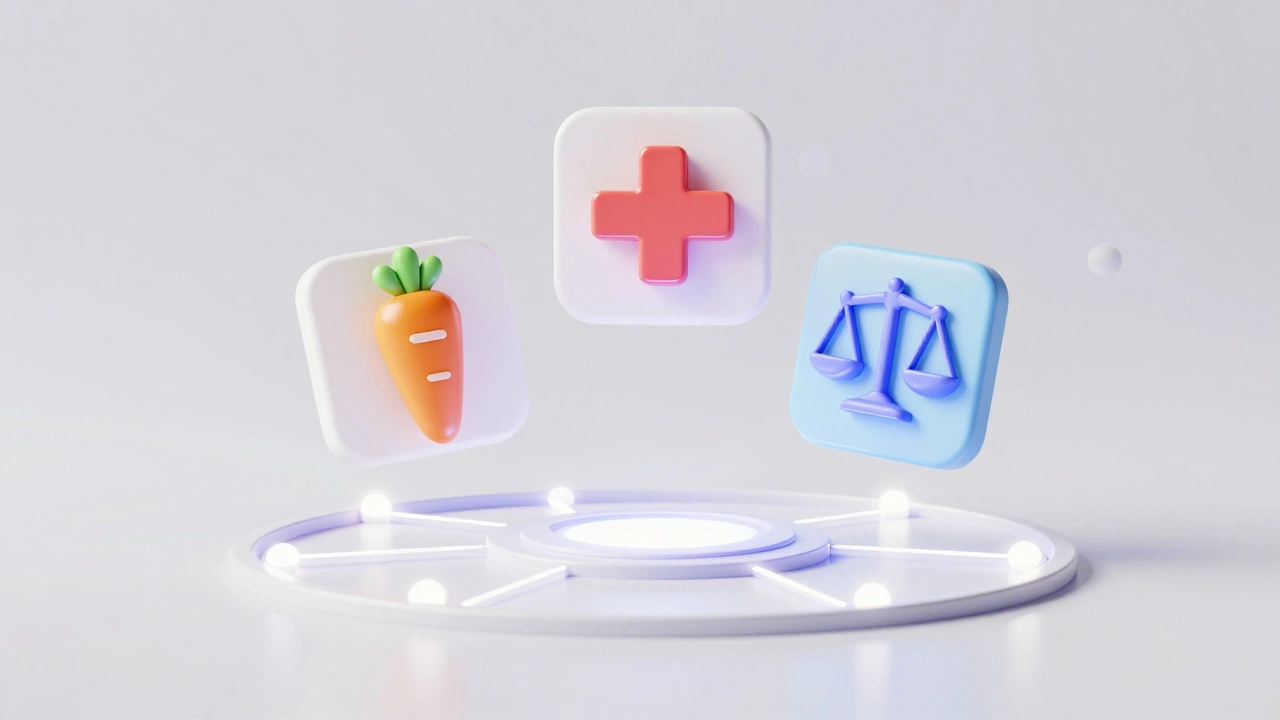 Floating 3D icons for different industries showing new verification standards.