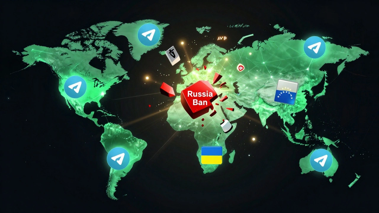 Global Telegram channels shine through shattered government censorship, symbols of resistance and resilience.