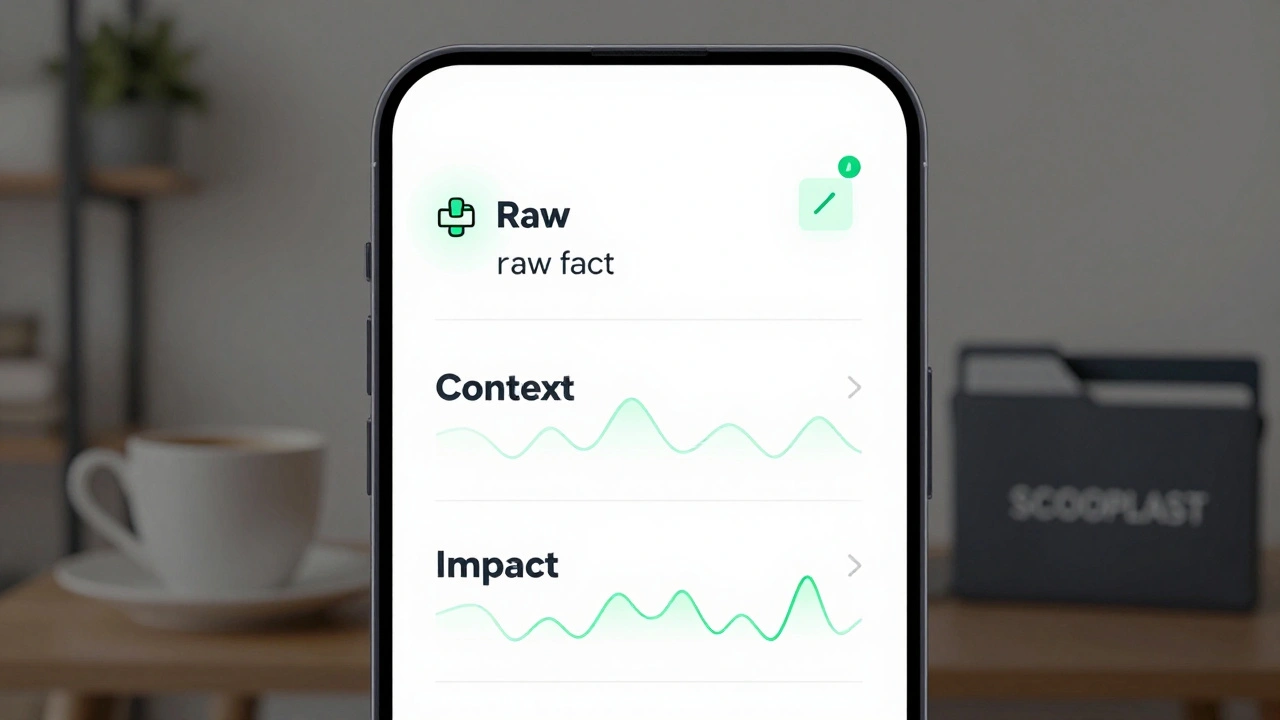 Telegram channel dashboard showing three-part post structure with bot icon, in minimalist Berlin setting.