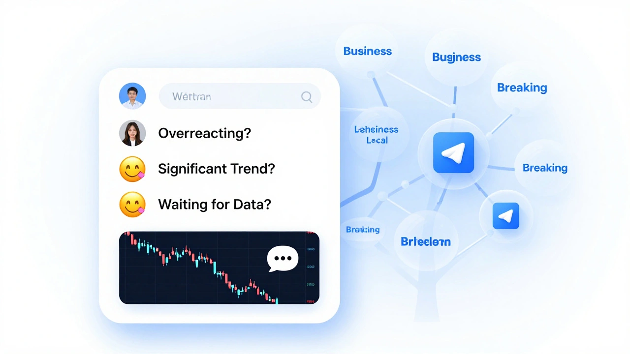 Telegram chat with poll and video clip engaging users, showing segmented content delivery.