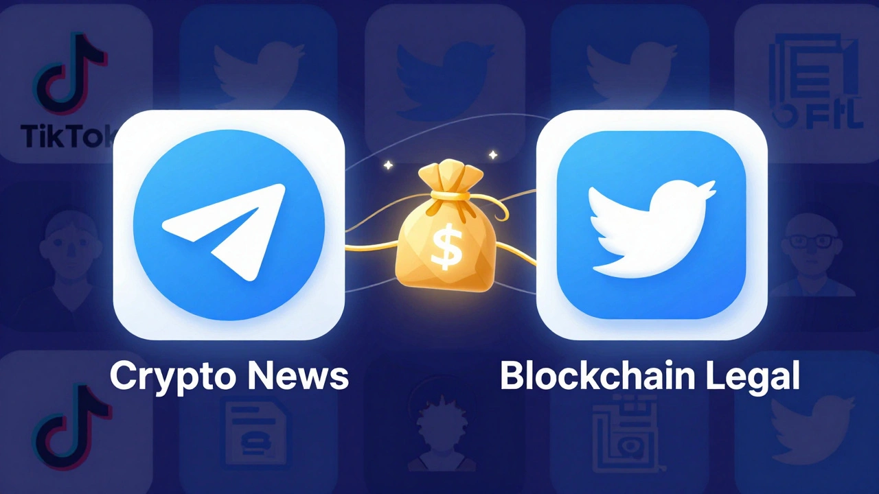 Two complementary Telegram channels collaborating on a joint contest with a shared digital prize bundle.