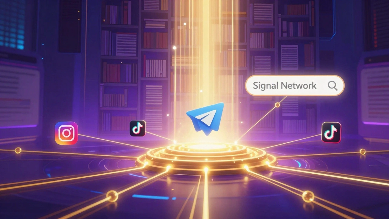 Conceptual map showing traffic flowing from social media and search into a website hub