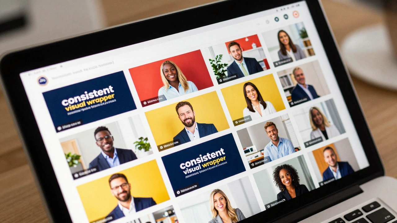 Digital screen showing consistent branding across a series of diverse news video thumbnails