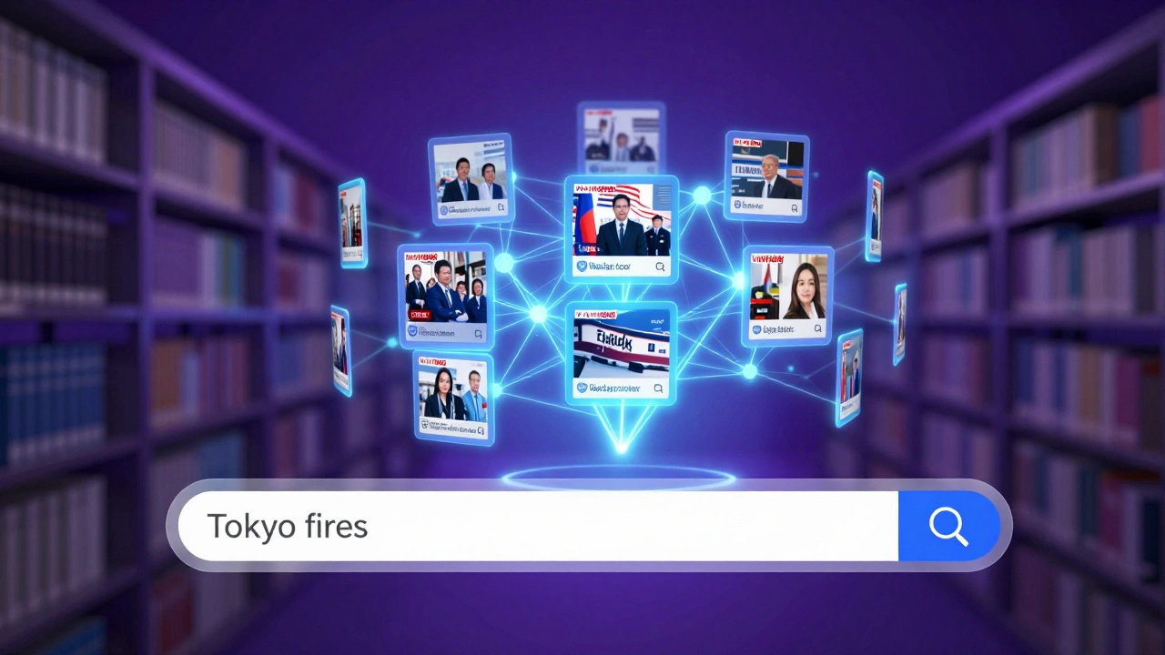 Holographic neural network of verified news images representing a semantic vector database
