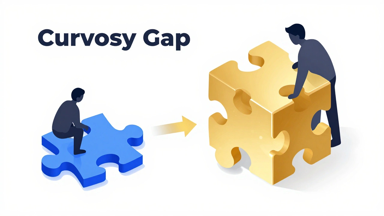 Isometric illustration of a teaser clip leading to a complete news series, representing a curiosity gap.