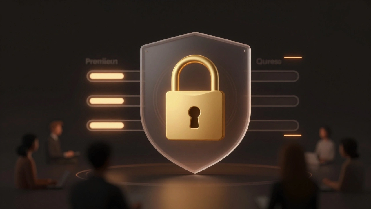 Security-focused premium content access system display