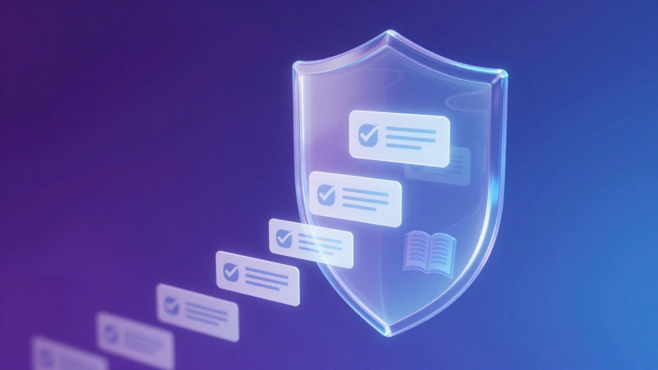 Abstract digital art of a transparent shield protecting data streams, symbolizing integrity.