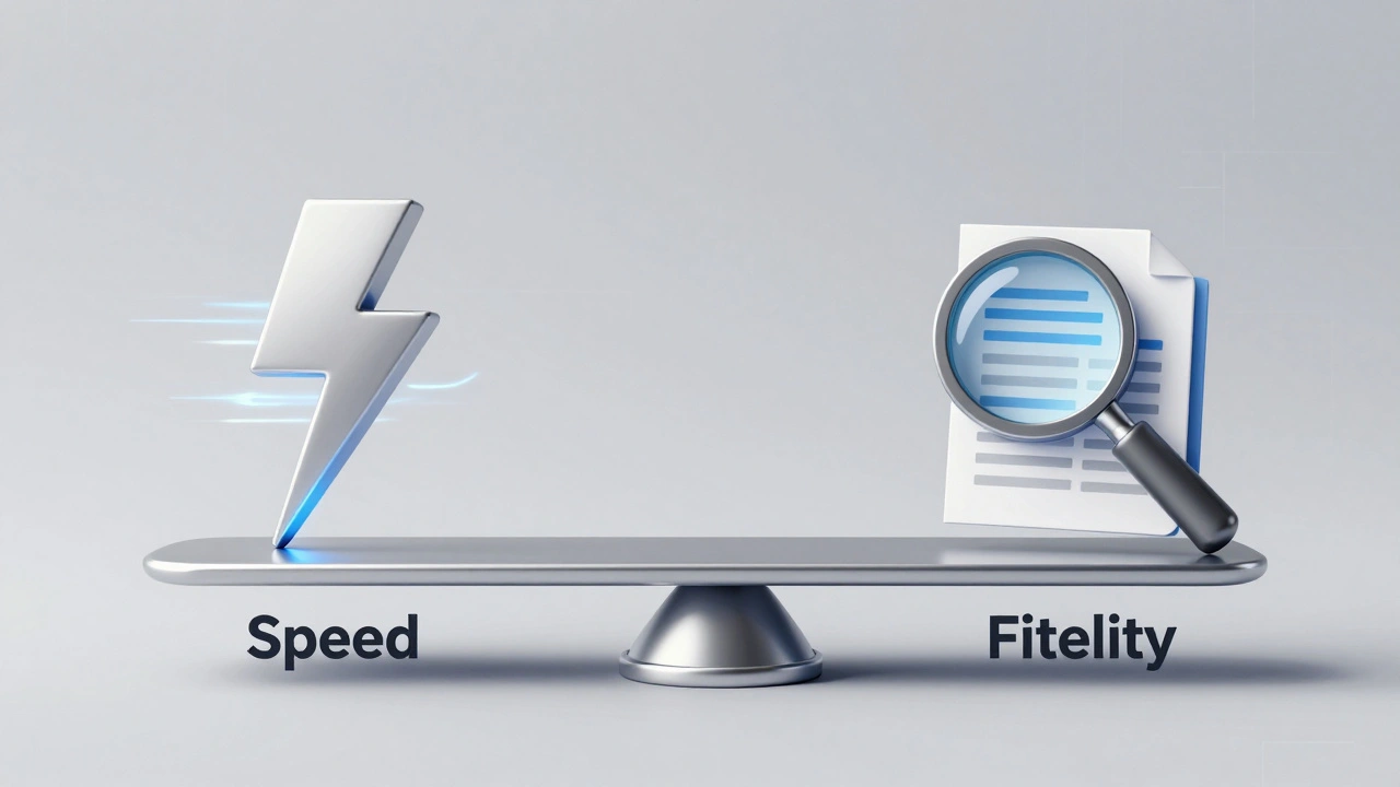 Conceptual scale balancing speed and fidelity for news media strategy