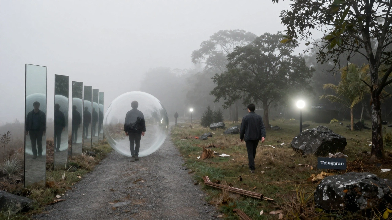Contrast between trapped filter bubble and open diverse landscape