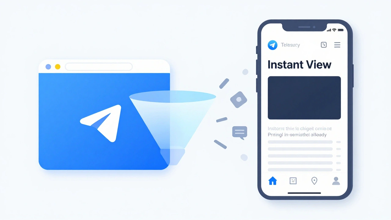 Illustration of web content filtering into a clean mobile view