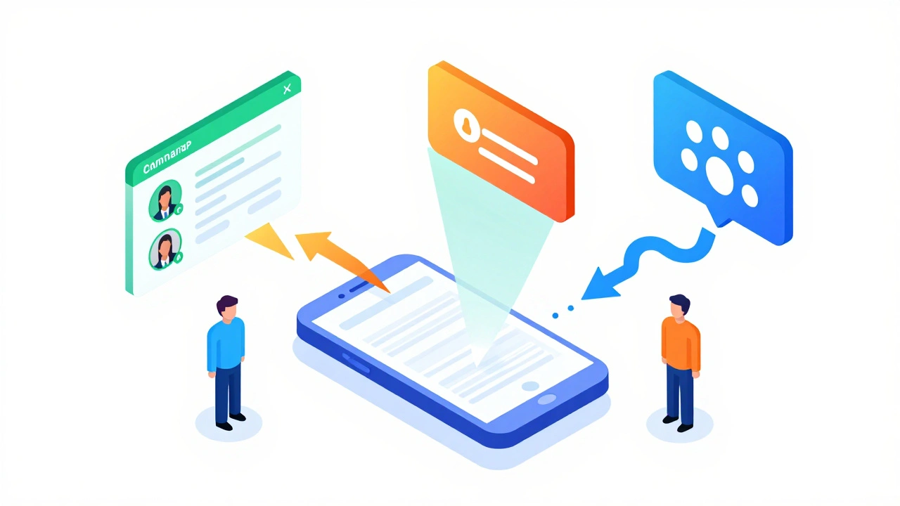 Isometric diagram of Telegram affiliate marketing ecosystem and tools