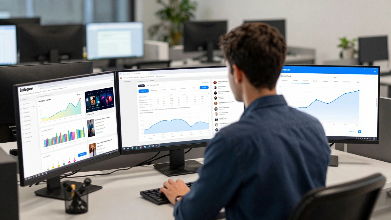 Journalist managing Instagram and Telegram dashboards