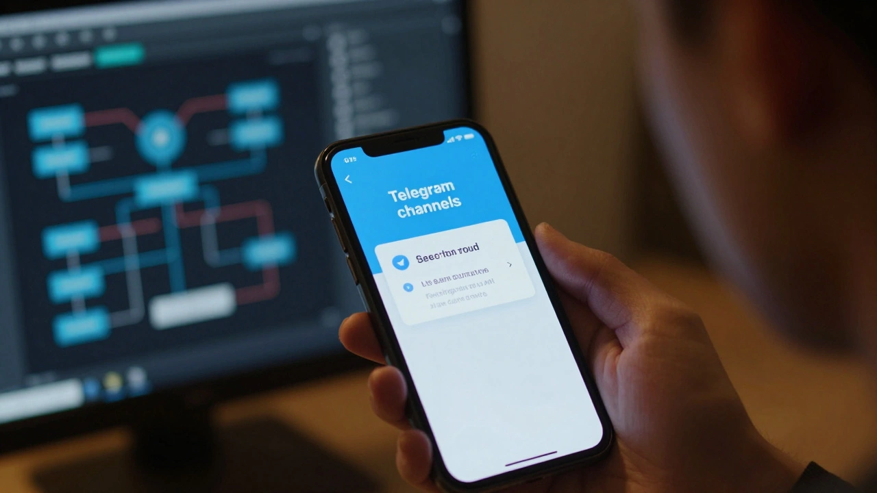 Journalist receiving instant breaking news alert on smartphone