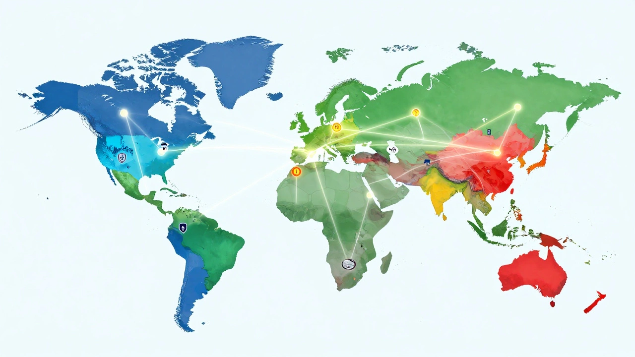 Map showing connected nodes of verified and unverified news sources