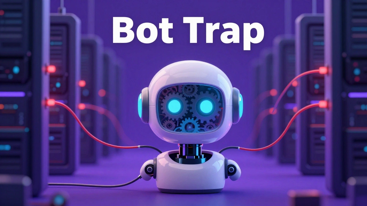 Robot bot connected to shadowy servers illustrating data privacy risks