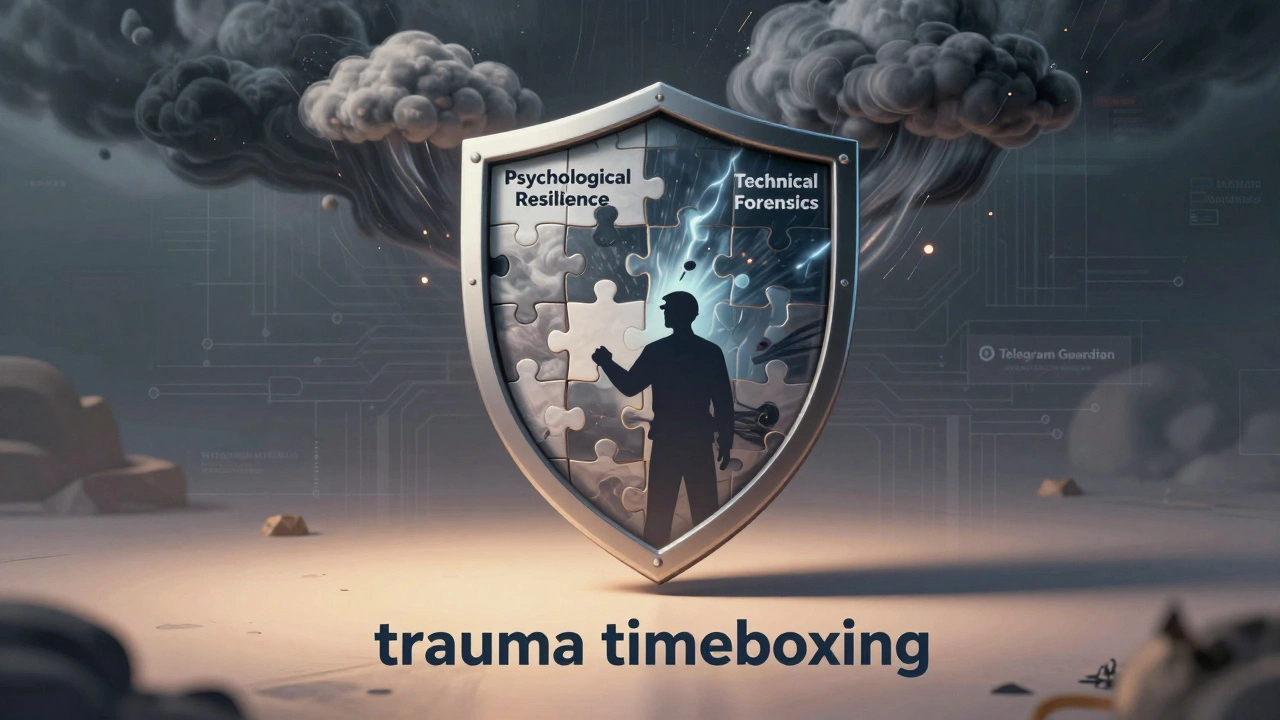 Symbolic shield protecting a worker from harmful content using resilience techniques
