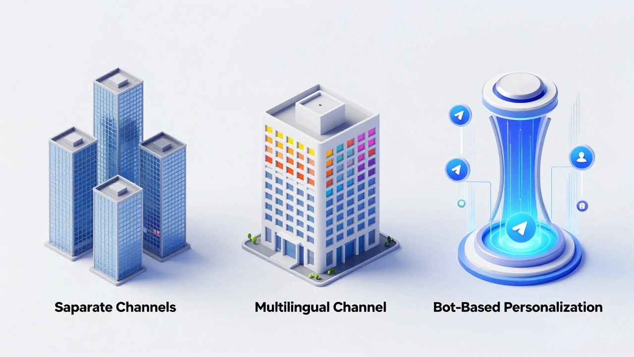 Three architectural models representing Telegram news distribution methods