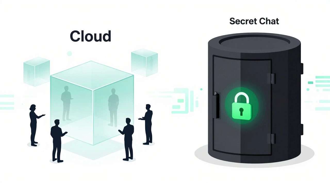 Abstract comparison of open cloud data vs secure encrypted vaults