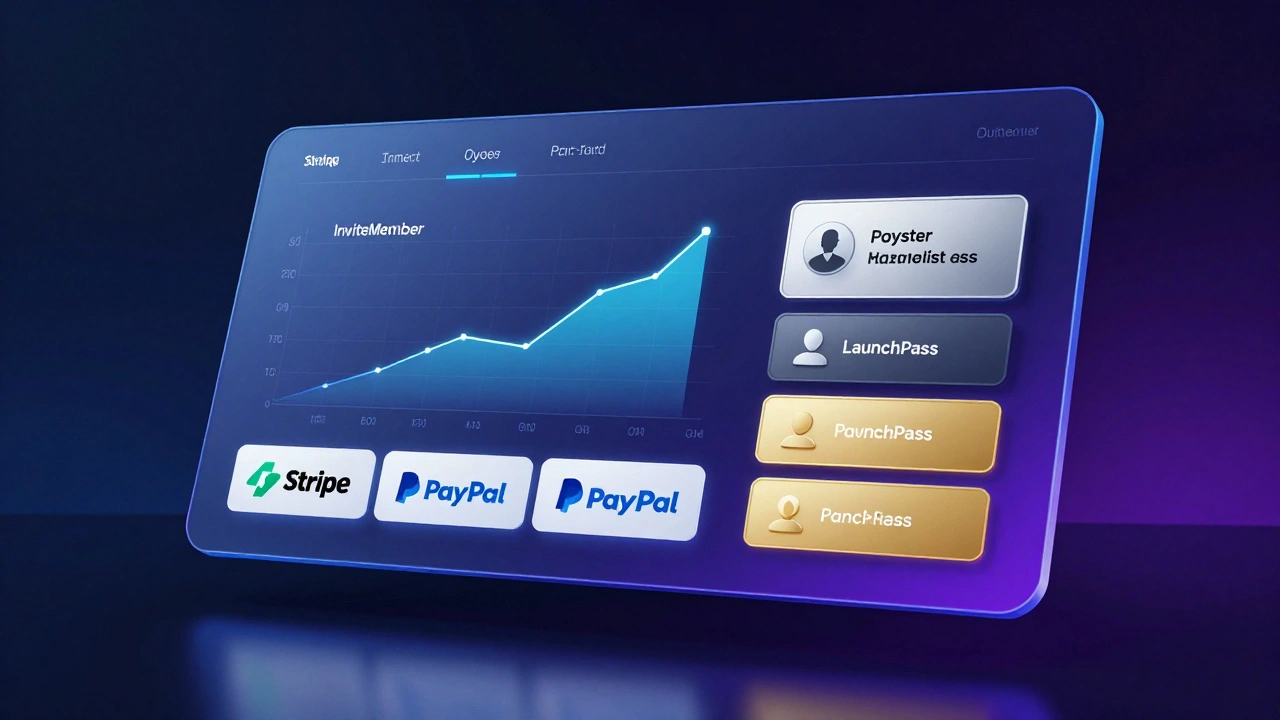 Abstract dashboard visualizing subscription management tools